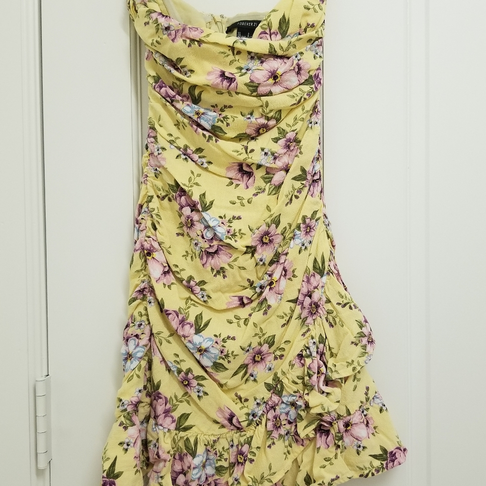 Strapless mini dress